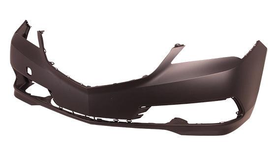 2015-2017 Acura TLX Front Bumper Primed Without H/L Washer/Sensor , AC1000185. Side view of the replacement part.