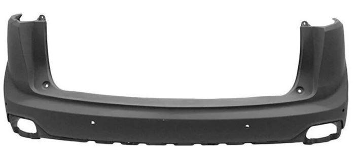 2019-2021 Acura RDX Rear Upper Bumper Primed With Sensor , AC1114104. Installed view for reference.