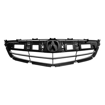 2013-2015 Acura ILX Hybrid Grille Matte Dark Gray , AC1200123. Angle view for visual reference.