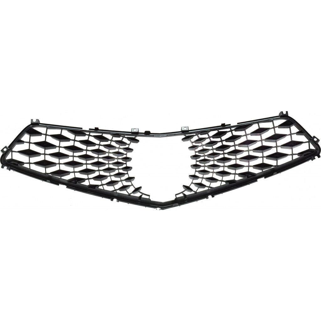 2018-2020 Acura TLX Grille Primed Black Mesh Style , AC1201101. Side view of the replacement part.