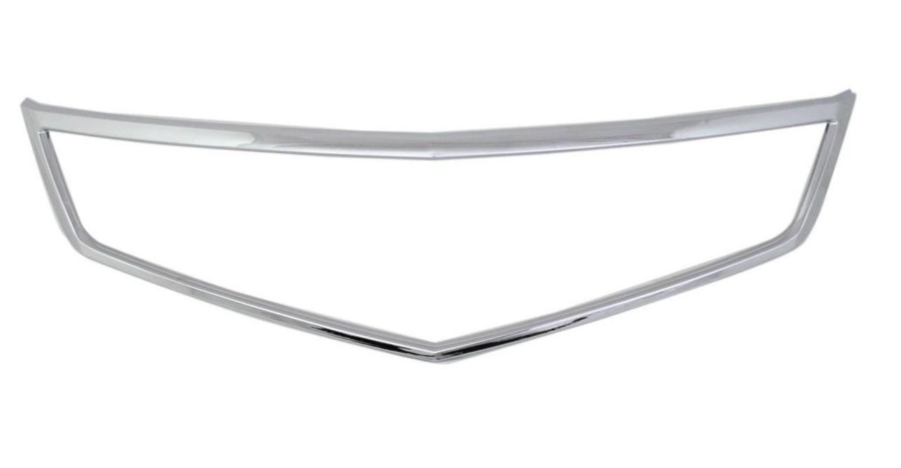 2006-2008 Acura TSX Grille Moulding Chrome , AC1210108. Factory-style replacement part.