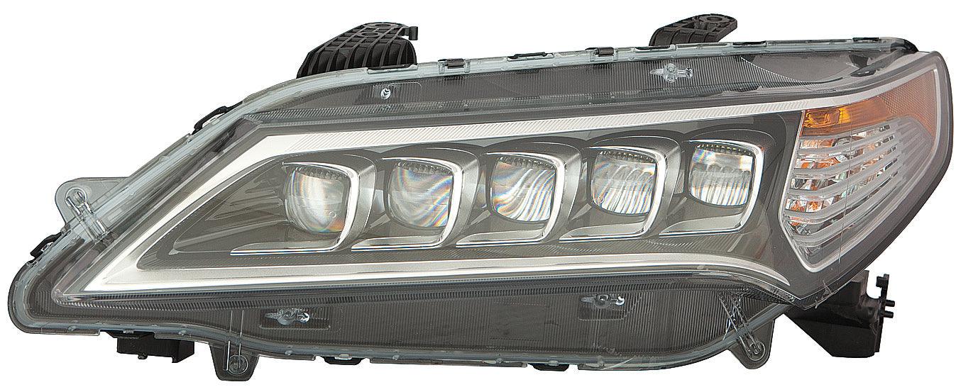 2015-2017 Acura TLX Head Lamp Driver Side Led , AC2502127. Side view of the replacement part.