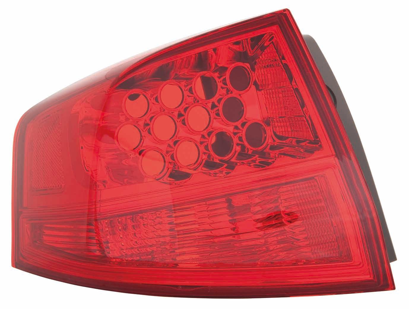 2007-2012 Acura MDX Tail Lamp Driver Side Led , AC2818114. Side view of the replacement part.