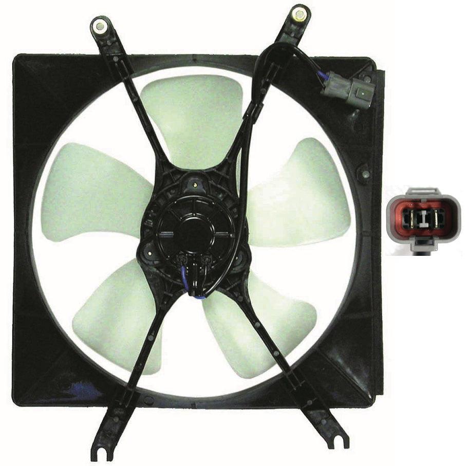 1994-2001 Acura Integra Radiator Fan Assy , AC3115101. Exact fit for vehicle restoration.