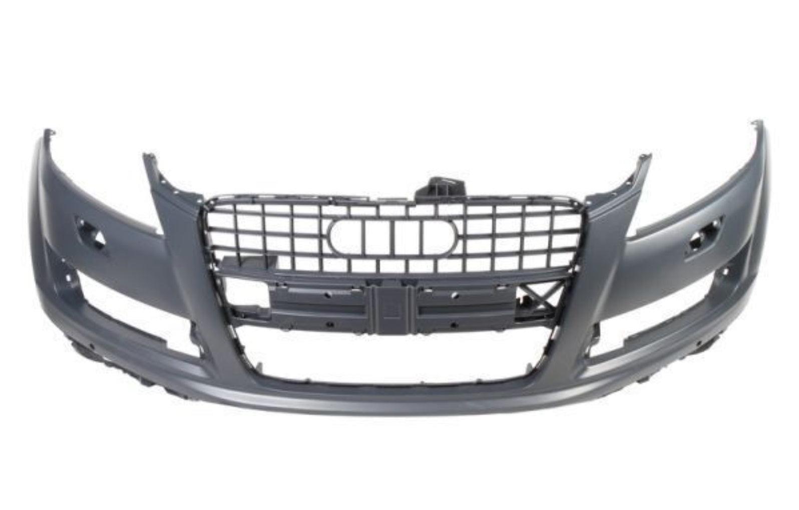 2010-2015 Audi Q7 Front Bumper Primed With Sensor/Washer Without S-Line , AU1000179. Durable and impact-resistant.