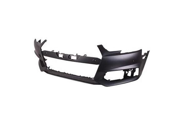 2018-2019 Audi S4 Front Bumper Primed With Sensor/S-Line Without Washer , AU1000276. Angle view for visual reference.