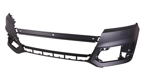 2017-2019 Audi Q7 Front Bumper Primed Without Parallel Park/Washer , AU1000277. Replacement part ready for install.