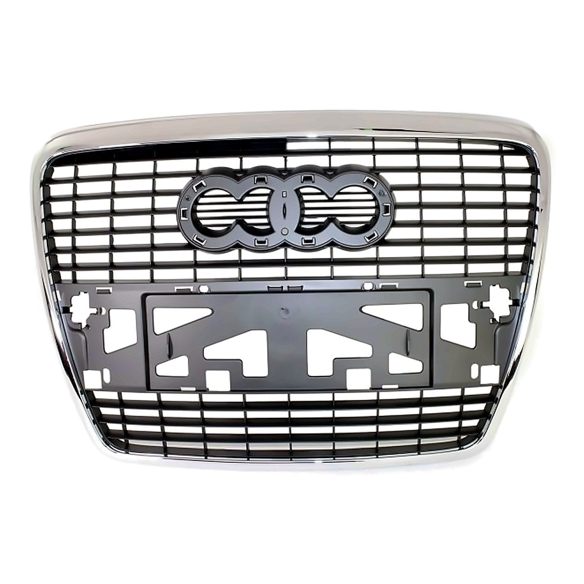 2005-2008 Audi A6 Grille Silver, au1200111. Front view.
