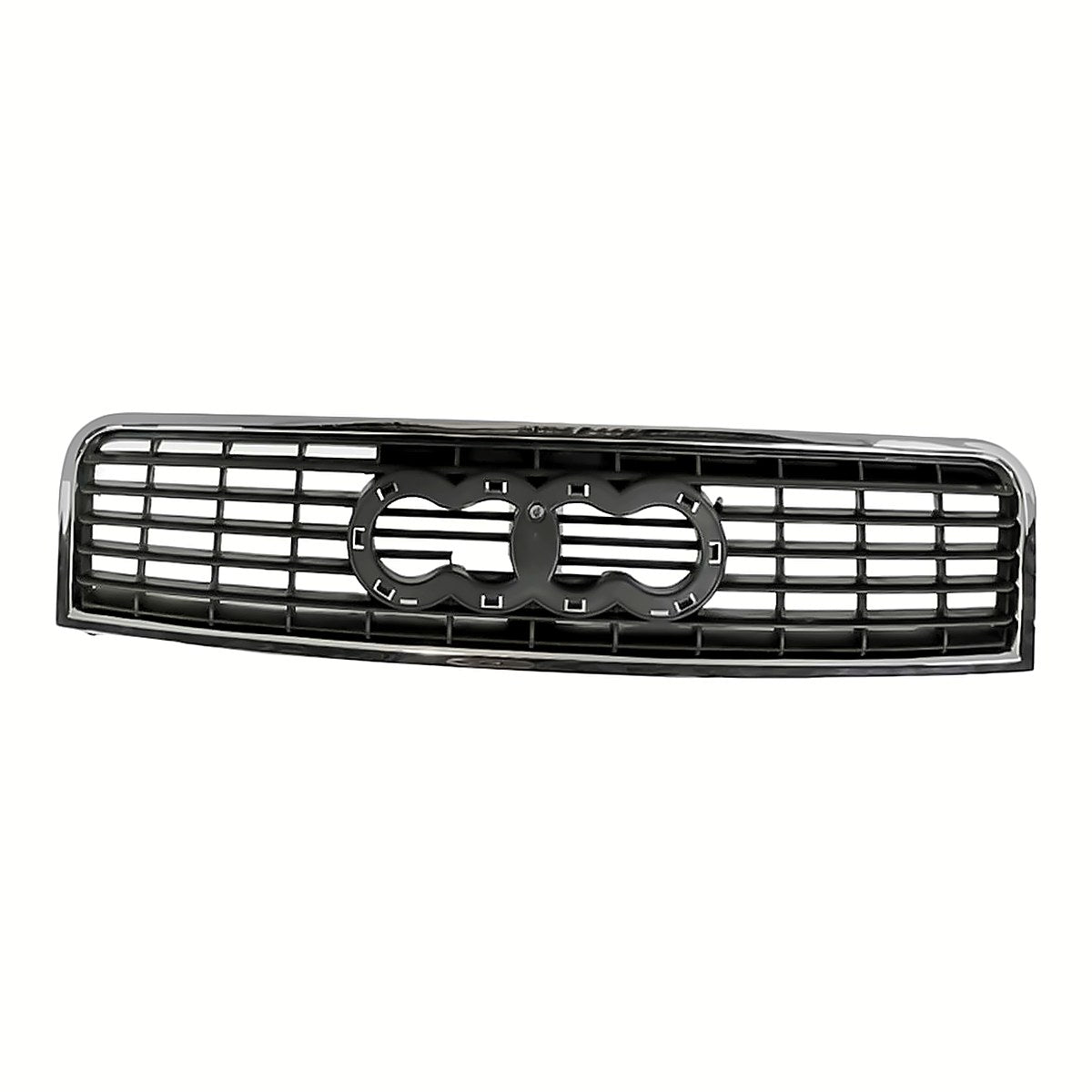 2002-2005 Audi A4 Grille Chrome Black, au1200114. Front view.