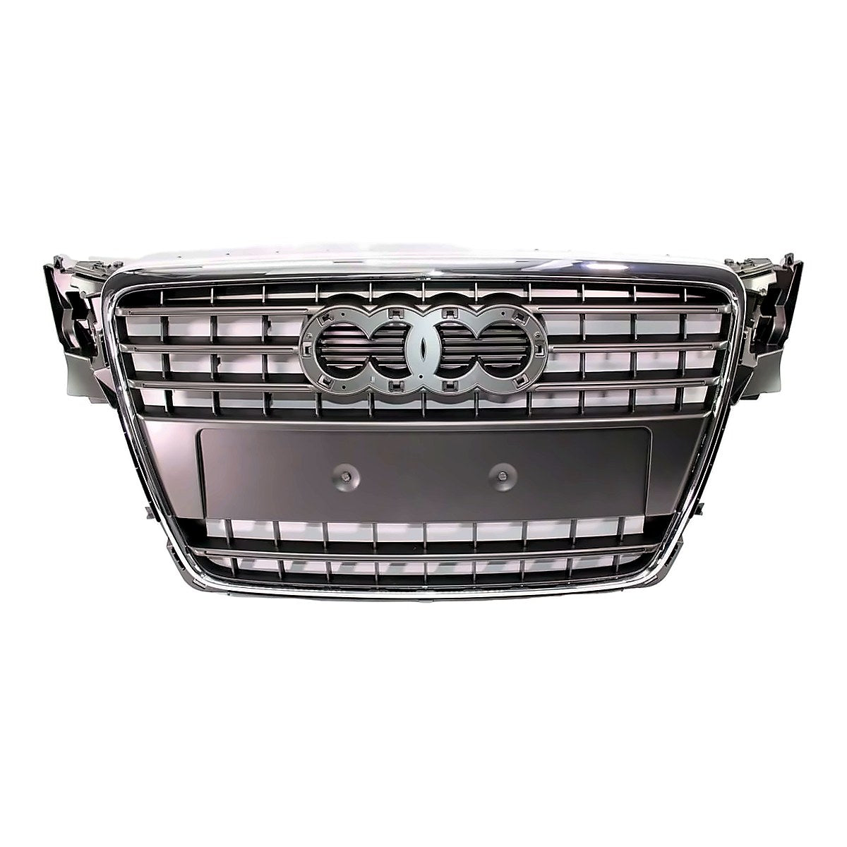 2009-2012 Audi A4 Grille Primed Gray, au1200122. Front view.