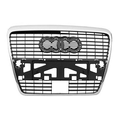 2009-2011 Audi A6 Grille Slv-Black With Chrome Frame With Hole , AU1200130. Made with quality materials.