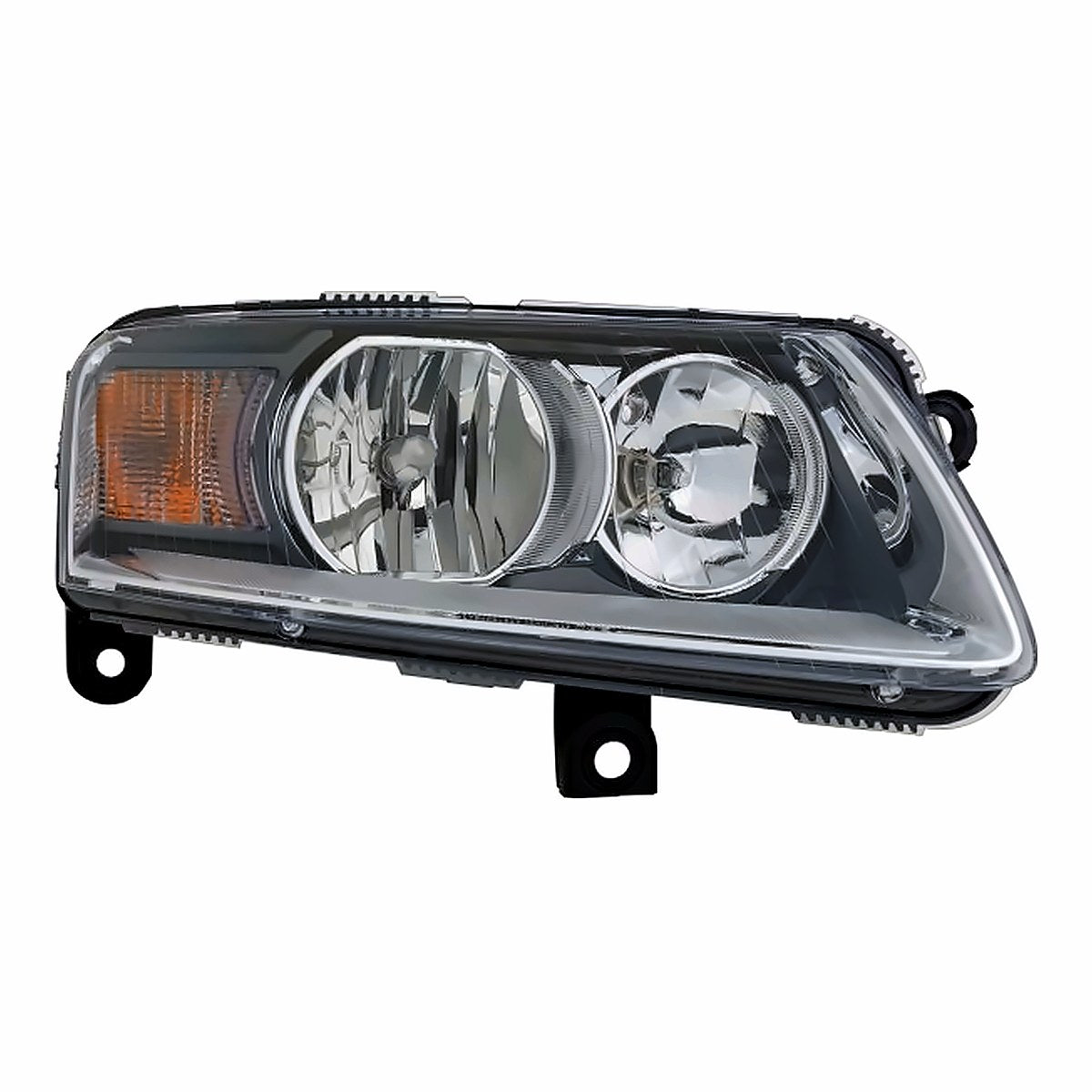 2005-2008 Audi A6 Passenger Side Head Lamp, au2503131. Front view.