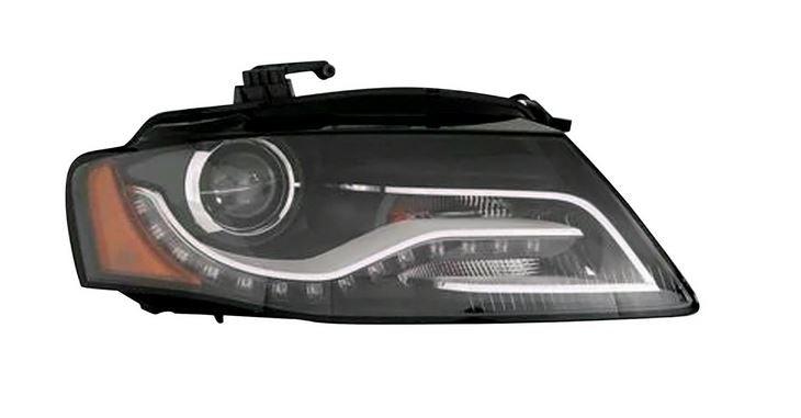2011-2012 Audi A4 Head Lamp Passenger Side Xenon Without Curve , AU2503163. Side view of the replacement part.