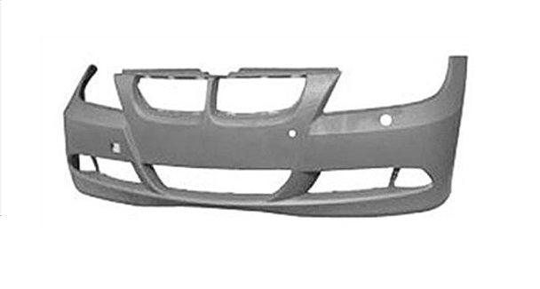 2006-2008 Bmw 3 Series Sedan Front Bumper With Sensor/H/Lp Wash Hole Primed , BM1000177. Factory-style replacement part.