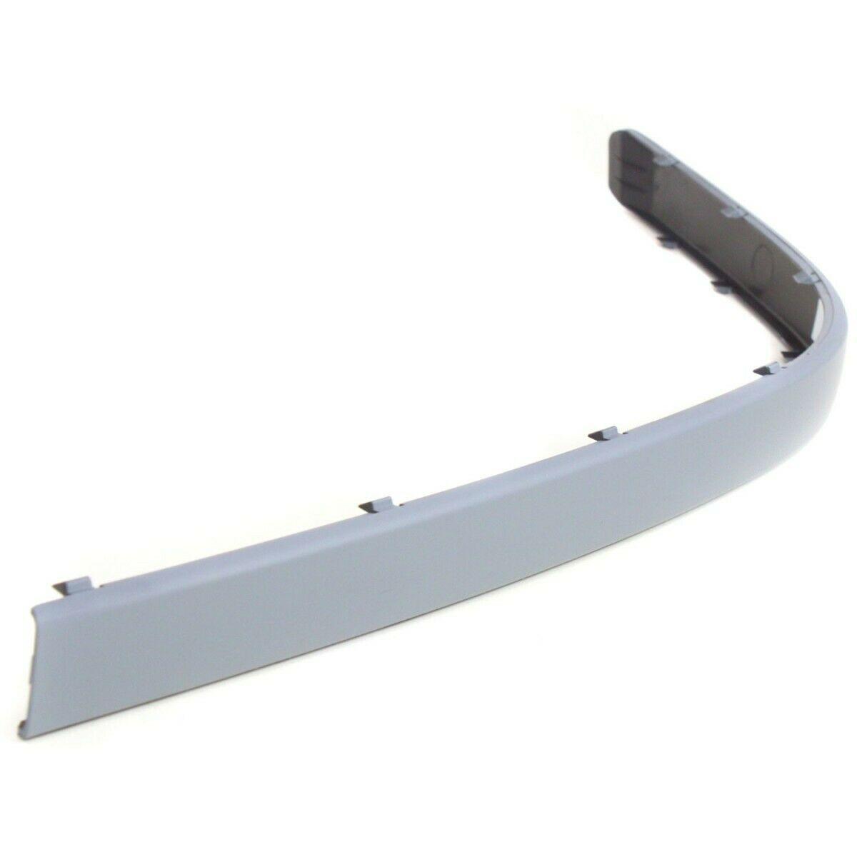 2001-2003 Bmw 5 Series Bumper Moulding Front Driver Side Outer Upper Primed Gray , BM1046105. Angle view for visual reference.