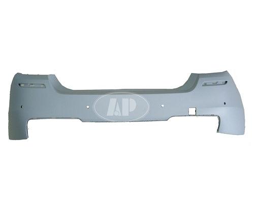 2011-2016 Bmw 5 Series Rear Bumper Primed With M Pkg/Sensor Hole , BM1100235. Replacement part ready for install.