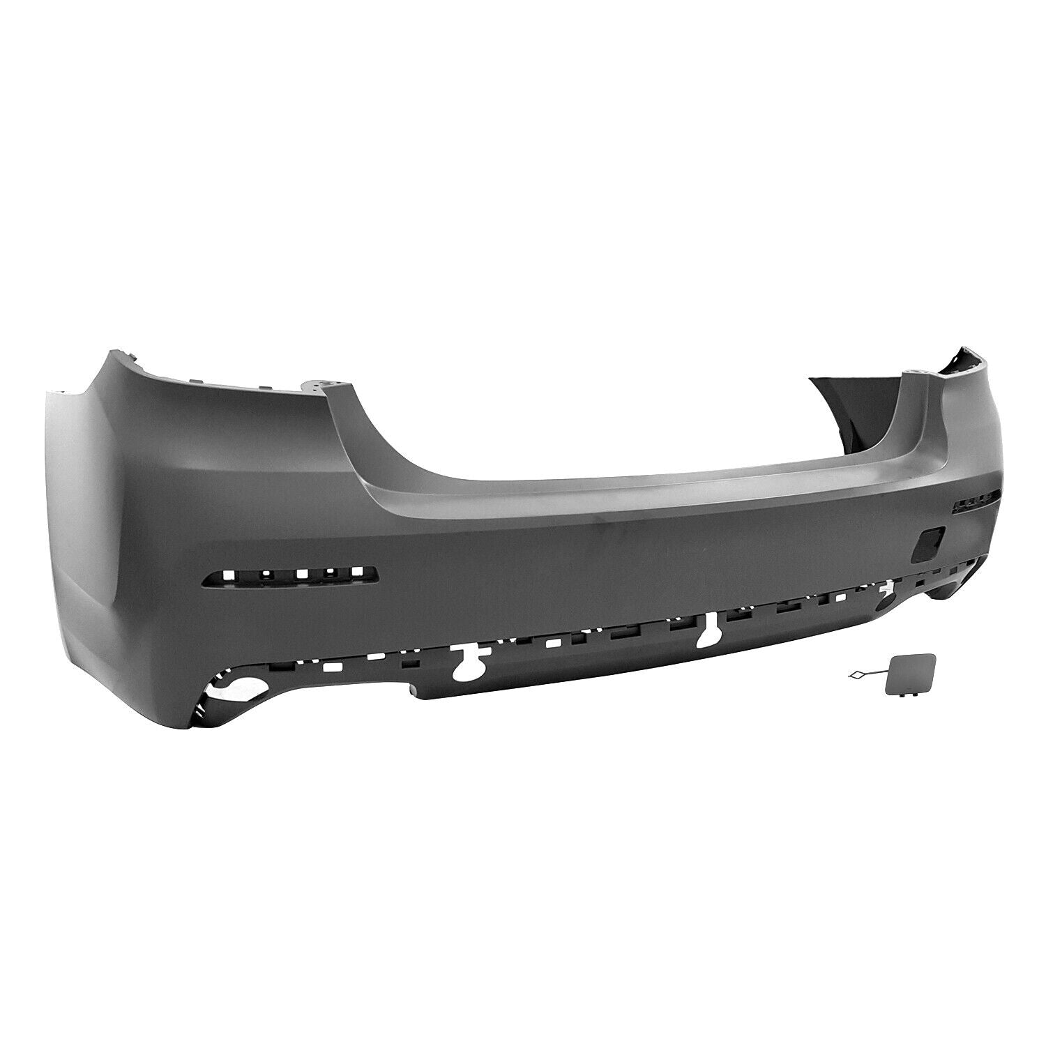 2021-2023 Bmw 5 Series Rear Bumper , BM1100454. Side view of the replacement part.