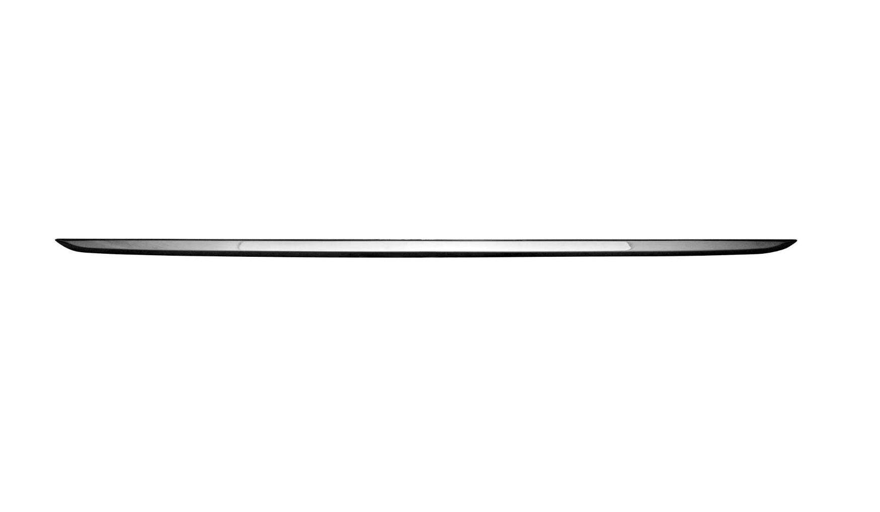 2017-2019 Bmw 5 Series Bumper Moulding Rear Center Chrome Without M-Pkg , BM1144132. Angle view for visual reference.