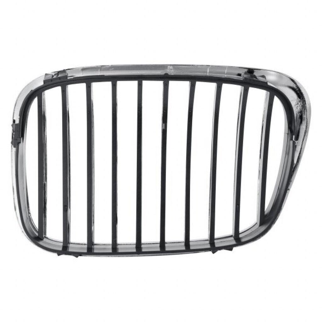 2001-2003 Bmw 5 Series Grille Passenger Side Chrome/Black 541 , BM1200137. Direct fit for easy installation.