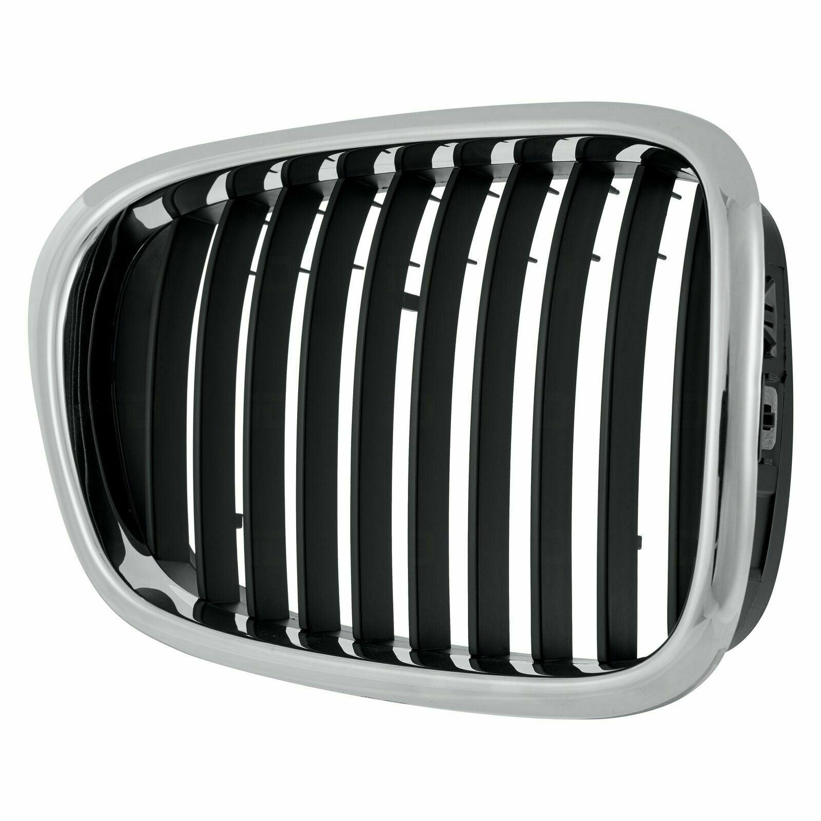 2001-2003 Bmw 5 Series Grille Passenger Side Chrome/Black 525I/530I , BM1200139. Durable and impact-resistant.