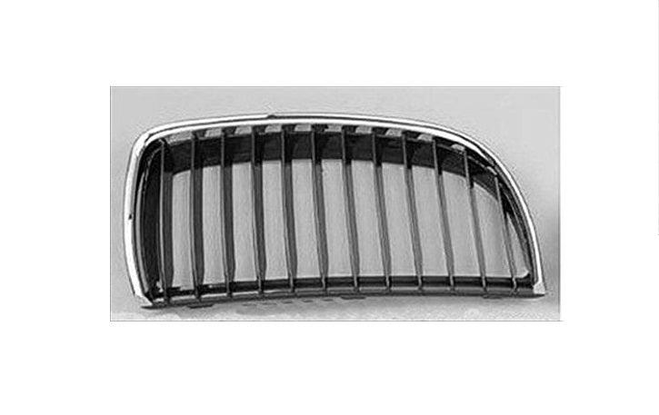 2006-2008 Bmw 3 Series Sedan Grille Passenger Side Chrome/Black 325I/Xi/328I/Xi 06-09 , BM1200167. Exact fit for vehicle restoration.