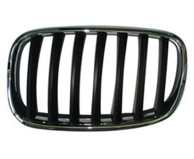 2008-2014 Bmw X6 Grille Driver Side Chrome/Black , BM1200180. Durable and impact-resistant.