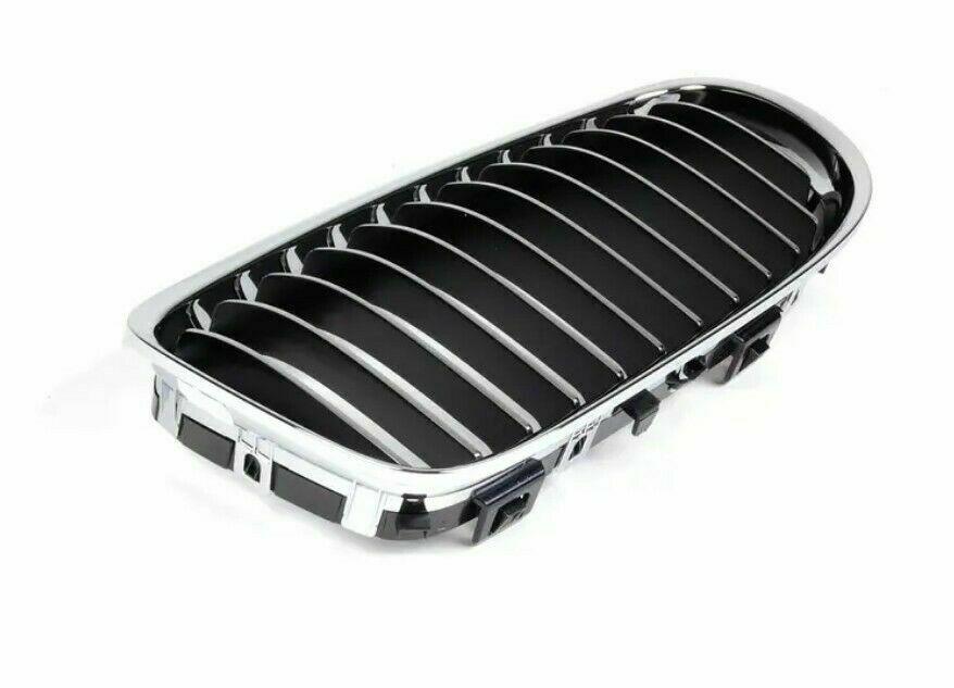 2009-2011 Bmw 3 Series Sedan Grille Driver Side Chrome , BM1200194. Installed view for reference.