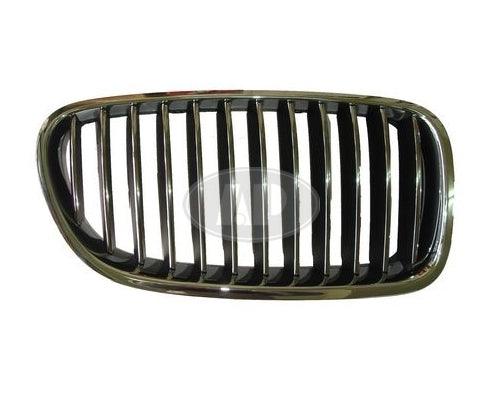2011-2013 Bmw 5 Series Grille Passenger Side Chrome/Black Sdn Without Night Vision , BM1200195. OEM-style replacement.
