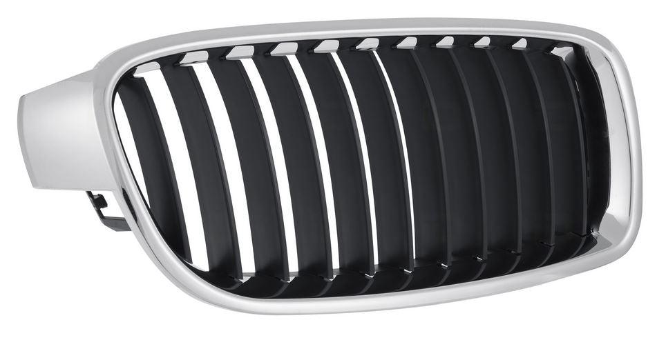 2012-2018 Bmw 3 Series Sedan Grille Passenger Side Chrome/Black Std Model , BM1200231. Perfect fit and finish.