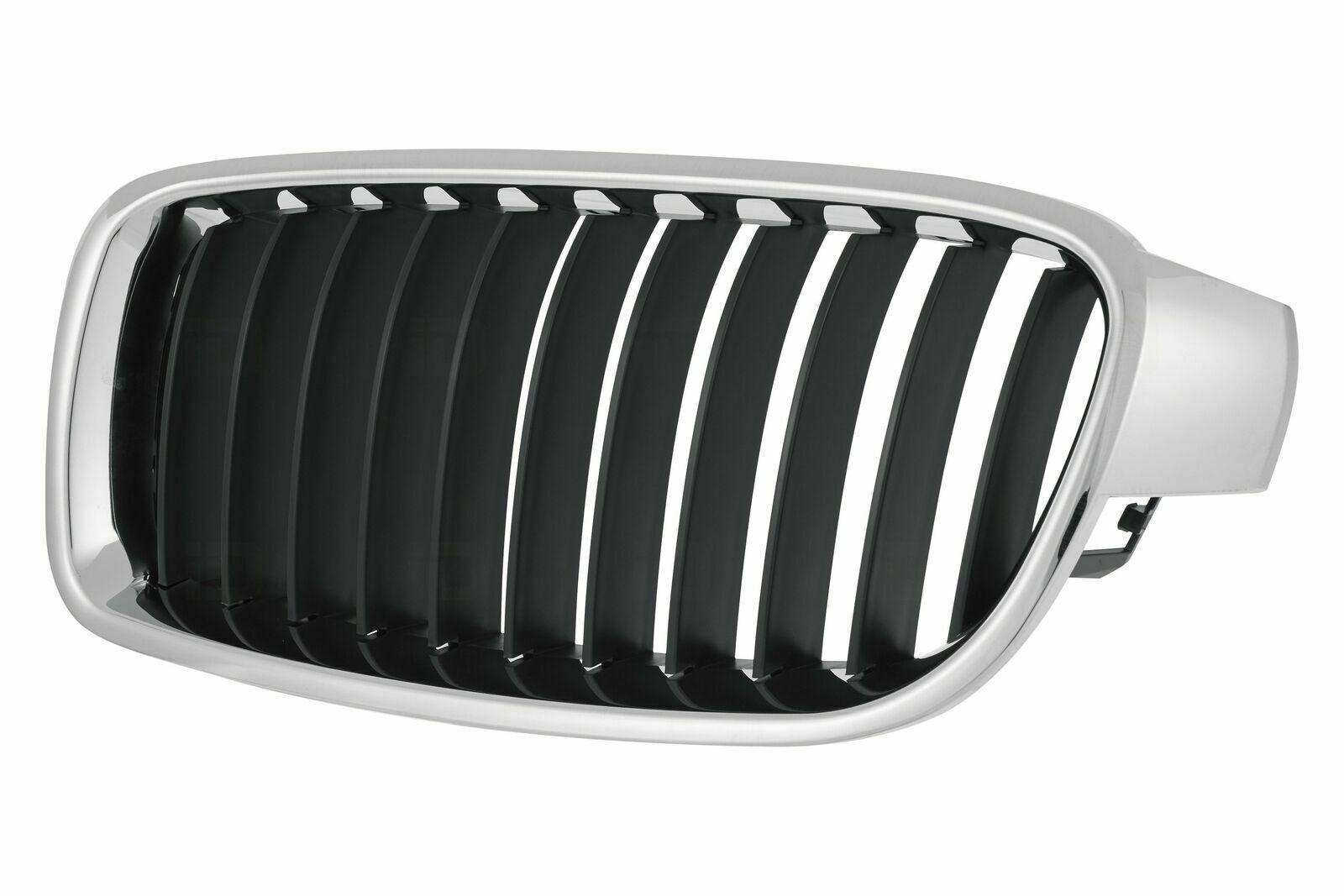 2012-2018 Bmw 3 Series Sedan Grille Driver Side Chrome/Black Std Model , BM1200232. Replacement part ready for install.