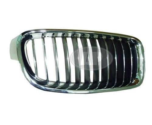 2012-2018 Bmw 3 Series Sedan Grille Passenger Side Chrome/Black Luxury , BM1200233. Angle view for visual reference.
