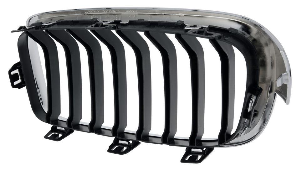 2012-2018 Bmw 3 Series Sedan Grille Passenger Side Chrome/Black Sport , BM1200235. Tested for reliable performance.