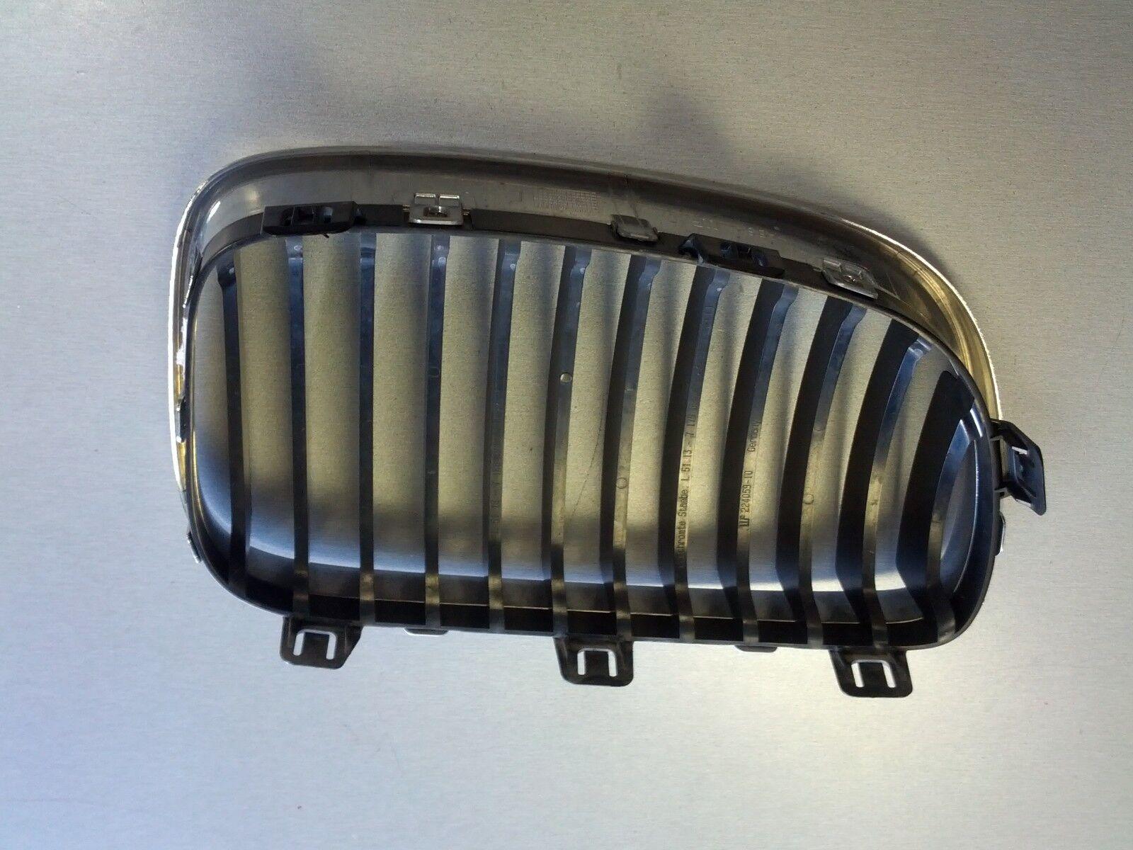2008-2013 Bmw 1 Series Grille Driver Side Chrome/Black Cpe/Conv , BM1200238. OEM-style replacement.