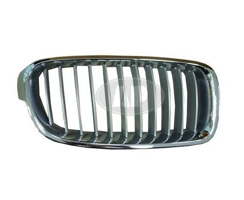 2012-2018 Bmw 3 Series Sedan Grille Passenger Side Chrome/Silver , BM1200239. Professional-grade auto body part.