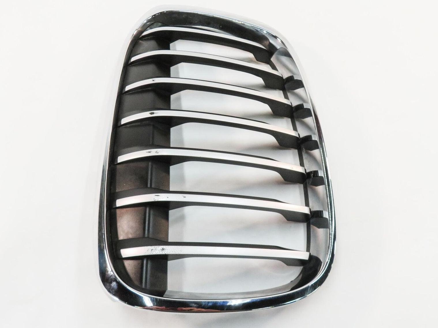 2016-2019 Bmw X1 Grille Driver Side Matte Black With Chrome Frame Without M-Pkg , BM1200290. Precision fitment for collision repair.