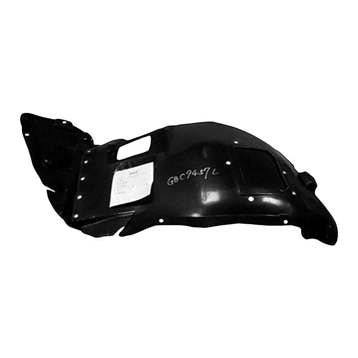 2006-2011 Bmw 3 Series Sedan Front Driver Side Fender Liner, bm1250114. Front view.