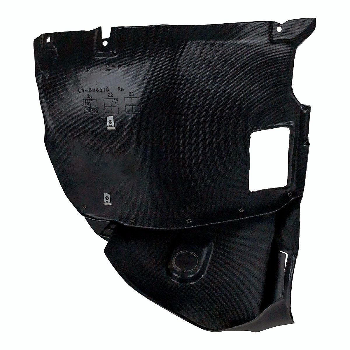 1999-2006 Bmw 3 Series Sedan Front Passenger Side Fender Liner, bm1251106. Front view.