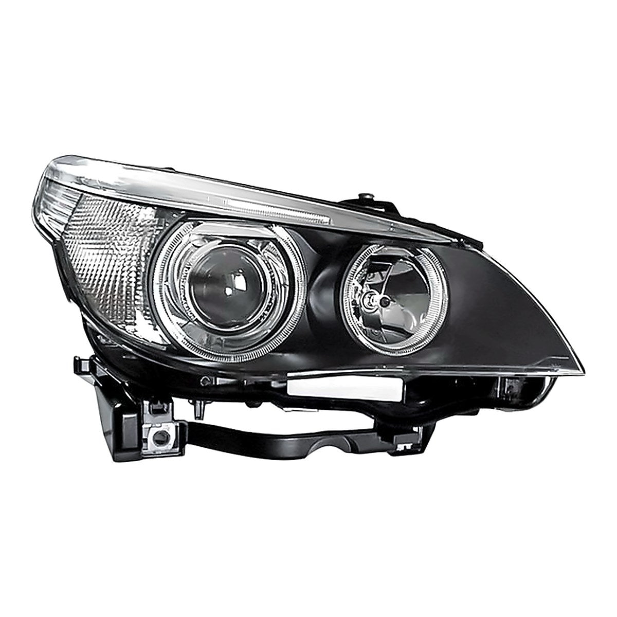 2004-2007 Bmw 5 Series Passenger Side Head Lamp, bm2503125. Front view.
