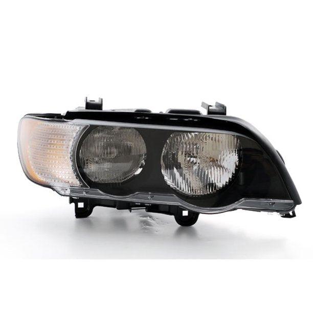 2000-2003 Bmw X5 Head Lamp Passenger Side Halogen White Turn Signal , BM2519110. Angle view for visual reference.