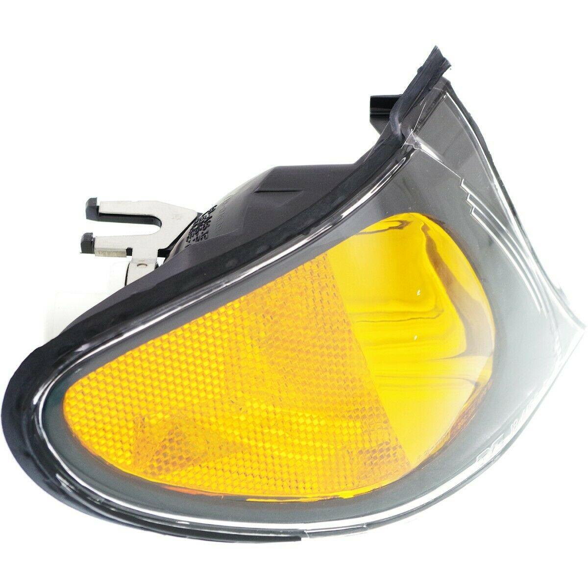2002-2005 Bmw 3 Series Sedan Side Marker Lamp Passenger Side Amber Lens Black Bezel , BM2521109. Installed view for reference.