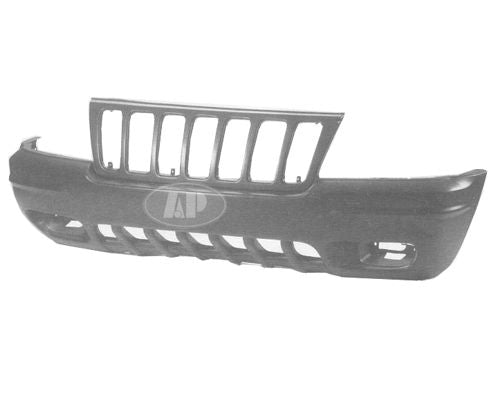 1999-2000 Jeep Grand Cherokee Front Bumper Black Ltd With Fog Lamp Hole , CH1000266. Made with quality materials.