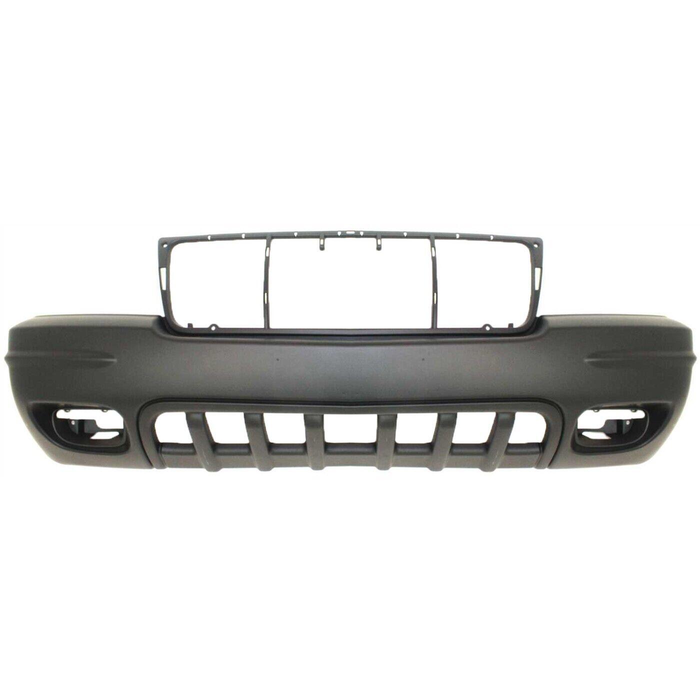 2001-2003 Jeep Grand Cherokee Front Bumper Primed Ltd With Fog Lamp Hole , CH1000311. Direct fit for easy installation.