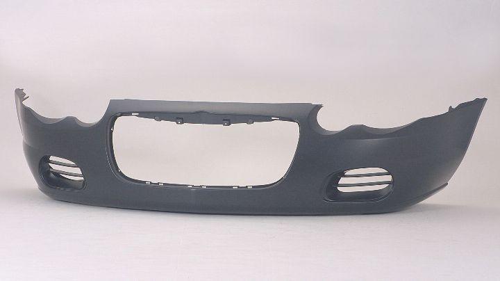 2004-2006 Chrysler Sebring Convertible Front Bumper Primed Without Fog Hole , CH1000401. Durable and impact-resistant.