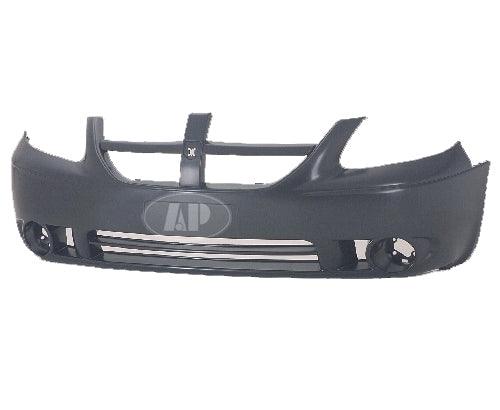 2005-2007 Dodge Caravan Front Bumper Primed With Fog Lamp Hole , CH1000430. Professional-grade auto body part.