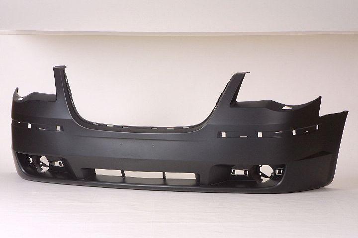 2008-2010 Chrysler TOWN COUNTRY Front Bumper Primed With Washer Hole And Mldg Hole , CH1000930. Angle view for visual reference.