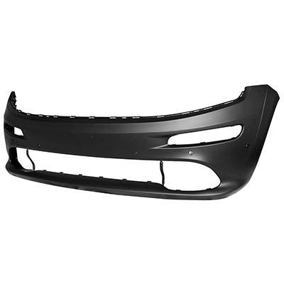 2014-2015 Jeep Grand Cherokee Front Bumper Primed With Parking Sensor Srt-8 Model , CH1000A11. Exact fit for vehicle restoration.