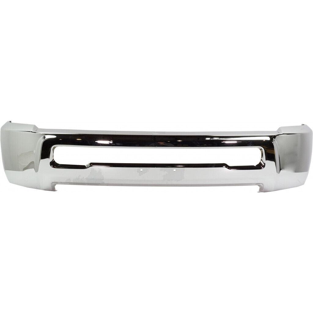 2010 Dodge Ram 2500 Front Bumper Face Bar Chrome Without Fog Hole , CH1002391. OEM-style replacement.