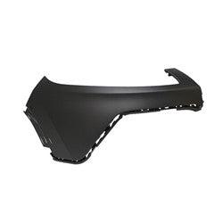 2014-2018 Jeep Cherokee Front Upper Bumper Passenger Side Primed Traidriver Sideawk Model , CH1017102. Angle view for visual reference.