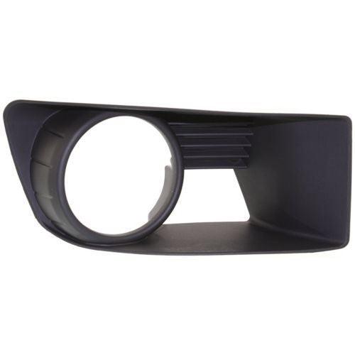 2007-2010 Dodge Caliber Fog Lamp Bezel Front Passenger Side Matte-Black , CH1039116. Side view of the replacement part.