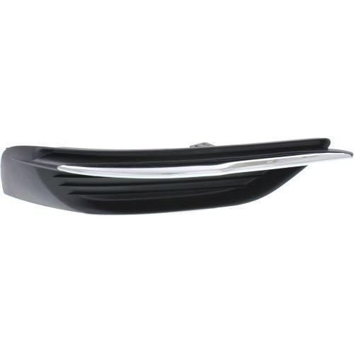 2011-2014 Chrysler 200 Convertible Fog Lamp Cover Front Passenger Side With Chrome Moulding , CH1039123. Side view of the replacement part.